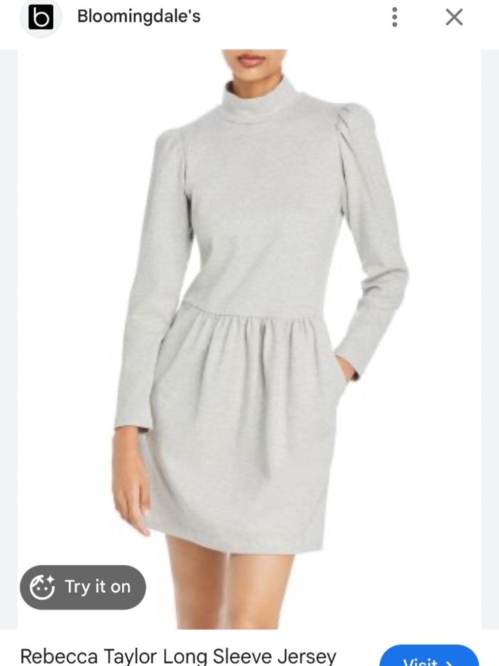 La Vie Rebecca Taylor grey jersey dress